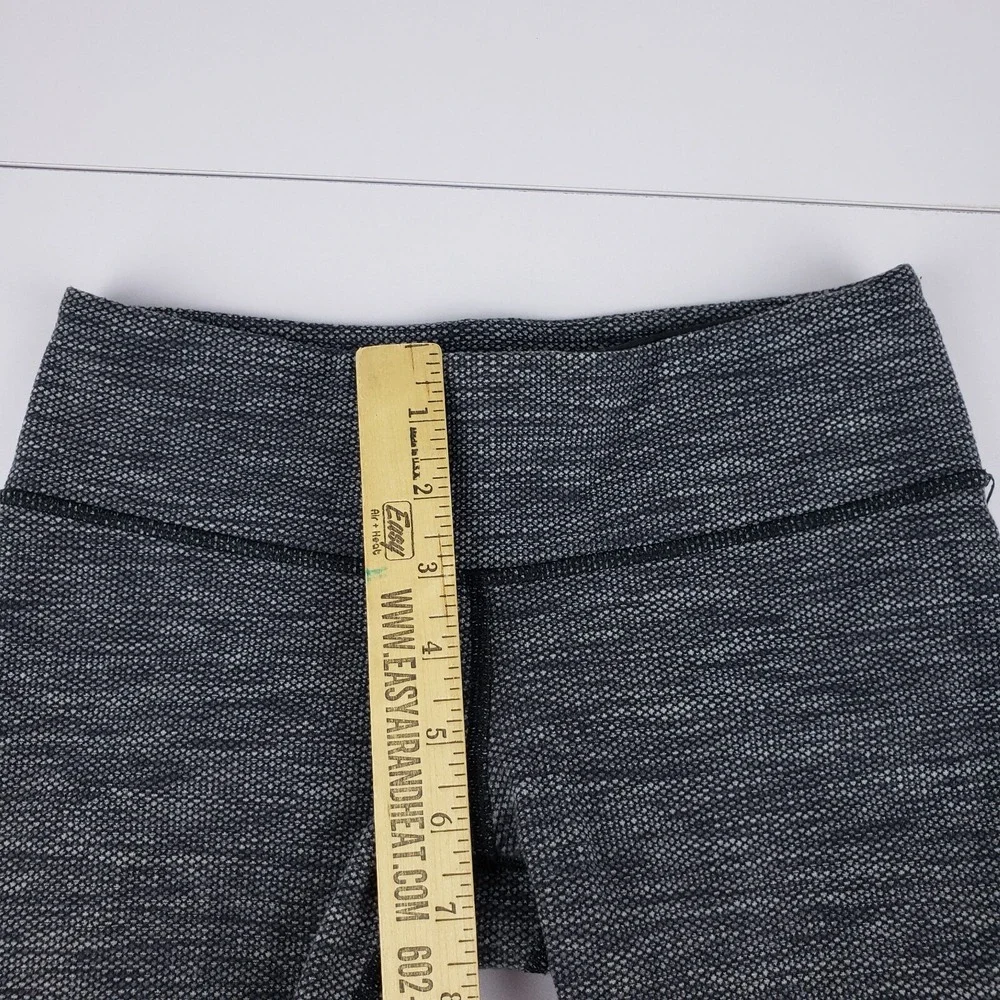 Lululemon Pants Women's 4 Gray Black Heather Cropped Activewear Stretch Leggings